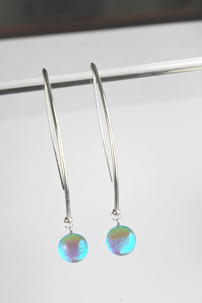 Dana Boyko Fused Glass earrings set on sterling silver 7