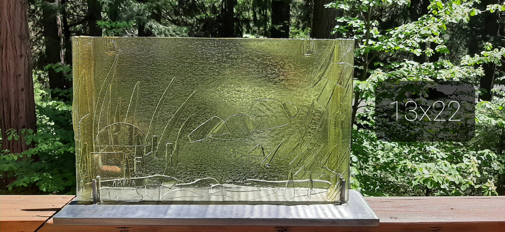 Dana Boyko Fused Glass fine art for windows remembering you floating