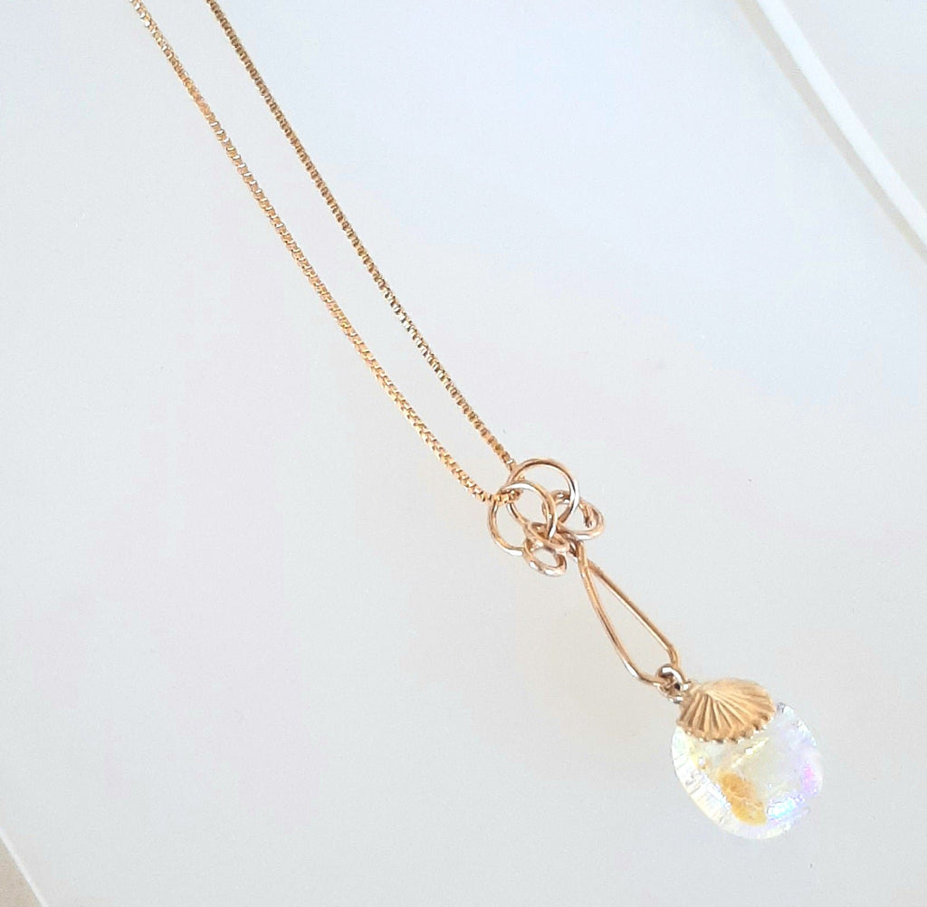 Dana Boyko Fused Glass necklace with 14k gold filled chain
