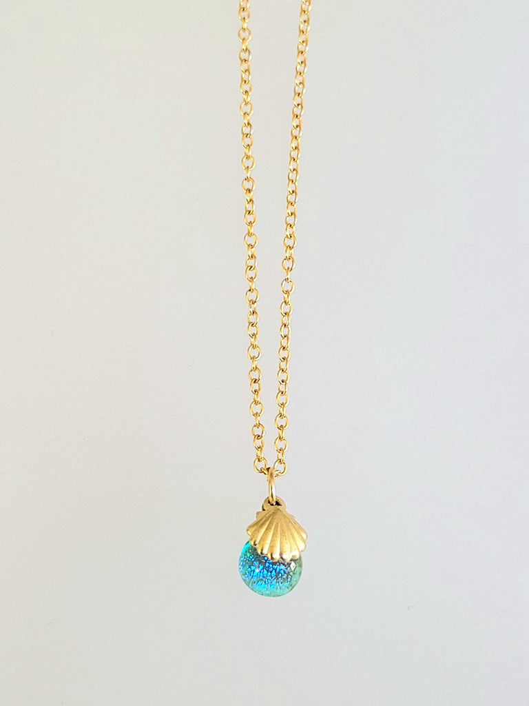 Dana Boyko Fused Glass necklace with 14k gold filled chain 3