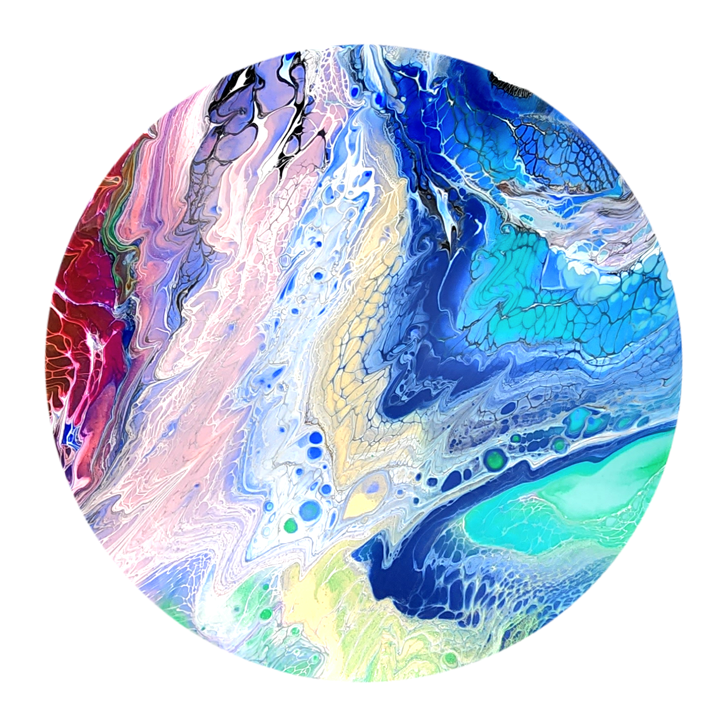 16" Fluid Art Painting- Untitled