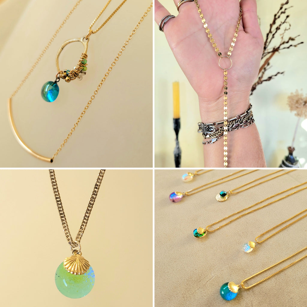 small scale Dana Boyko Fused Glass necklace