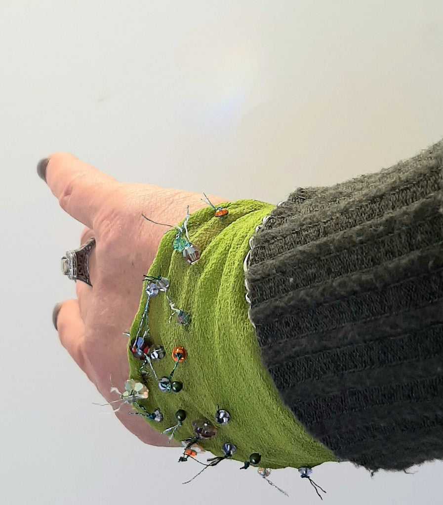 silk chiffon scarf embellished with swarovski crystals 2
