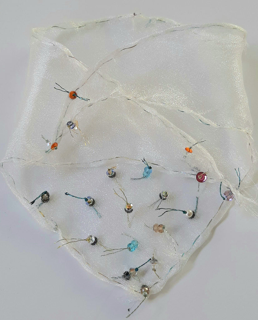 silk chiffon scarf embellished with swarovski crystals 3