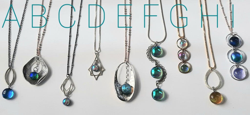 artisan made Dana Boyko Fused Glass necklace designs for modern women