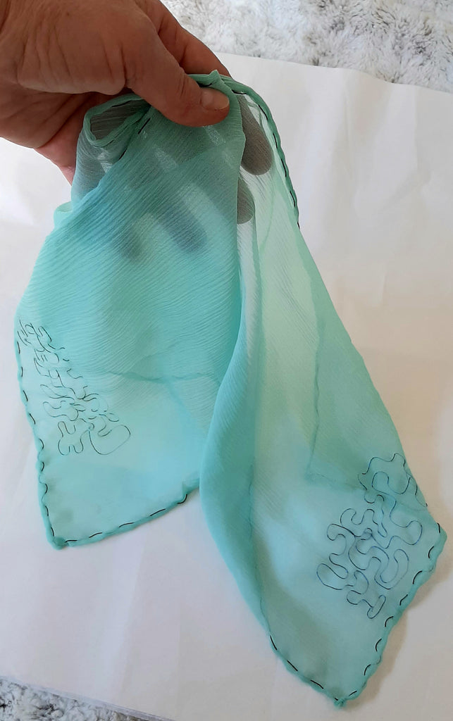 silk chiffon scarf embellished with swarovski crystals 1