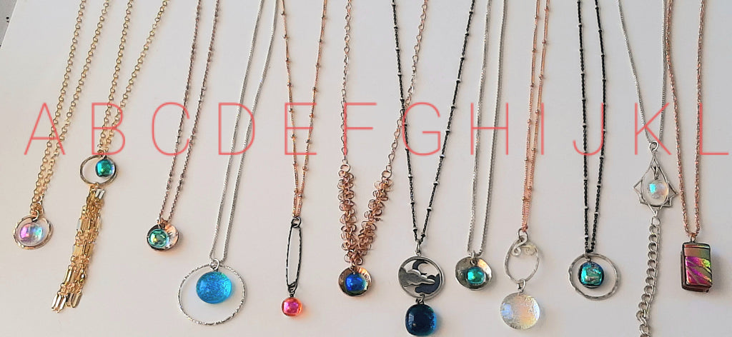 modern statement Dana Boyko Fused Glass necklaces 